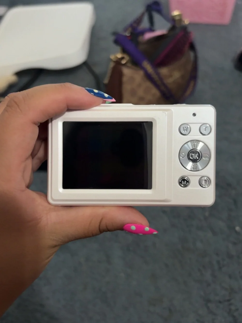 Compact Digital Camera - White with Silver Lens